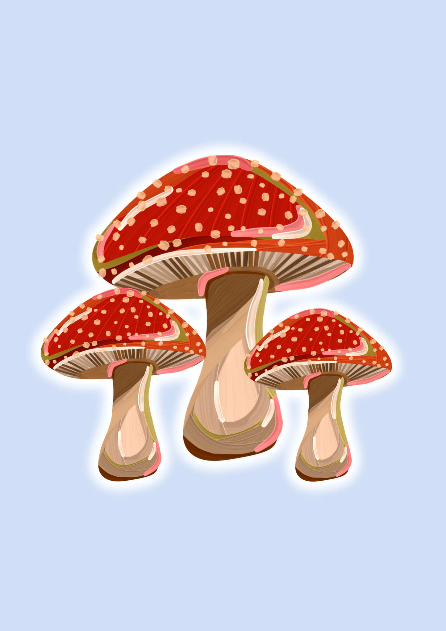 Toadstool Art Print, Unframed