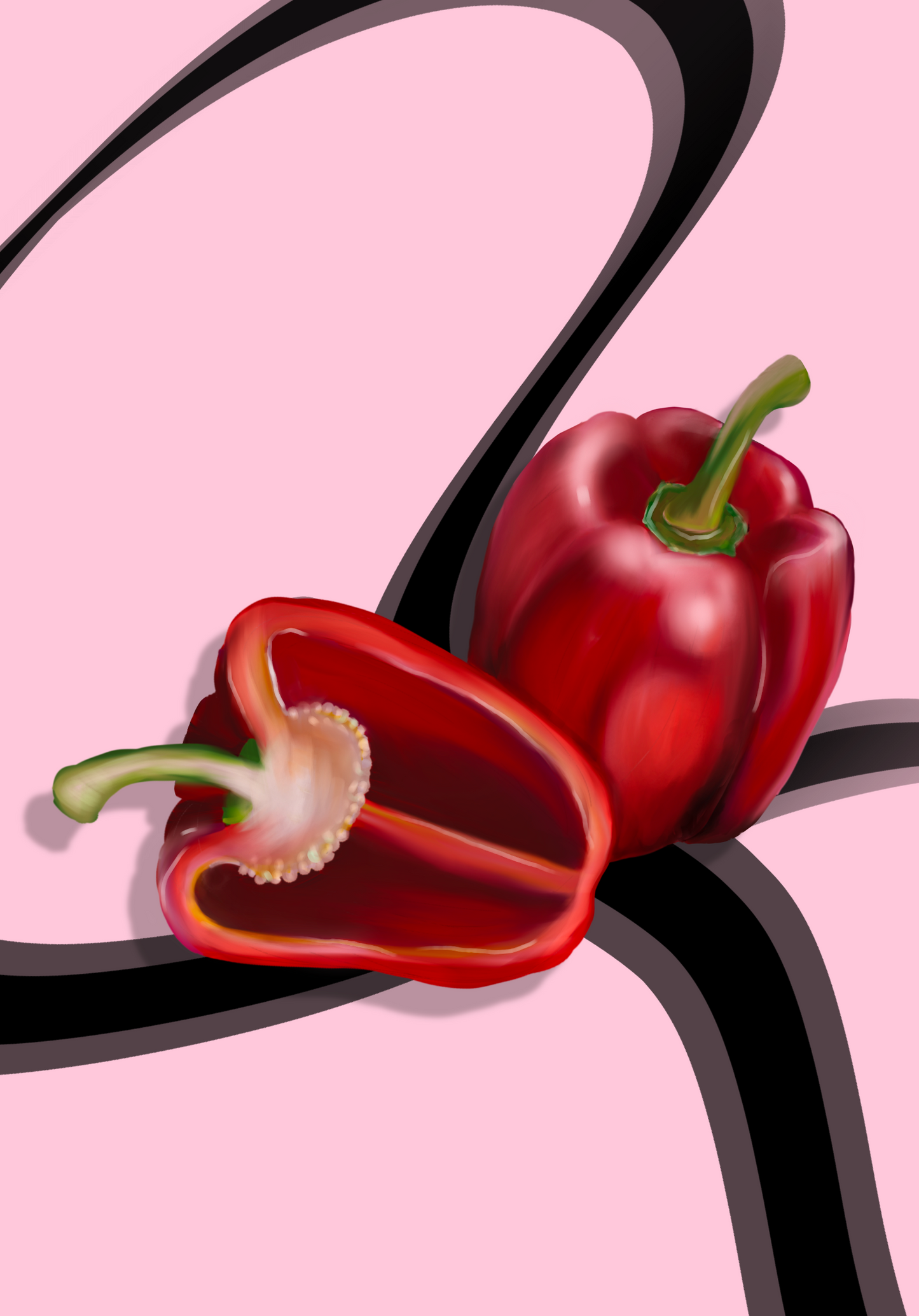 Bell Pepper Art Print, Unframed