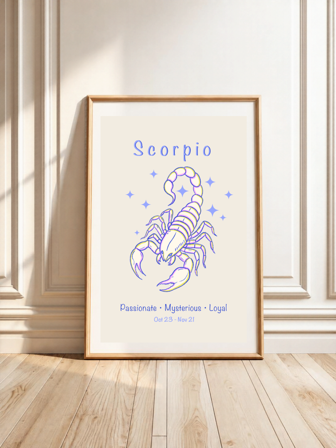 Scorpio Zodiac Star Sign Art Print A4