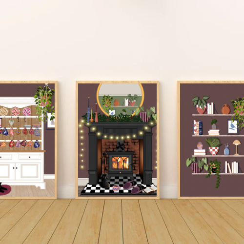 Cosy Dresser Art Print, Unframed