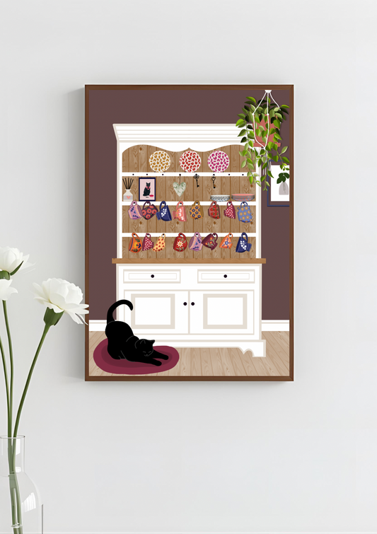 Cosy Dresser Art Print, Unframed