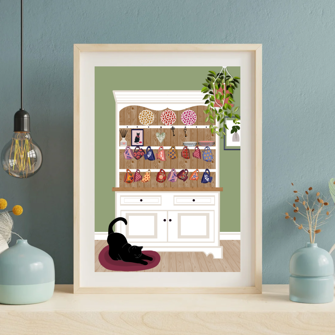 Cosy Dresser Art Print, Unframed