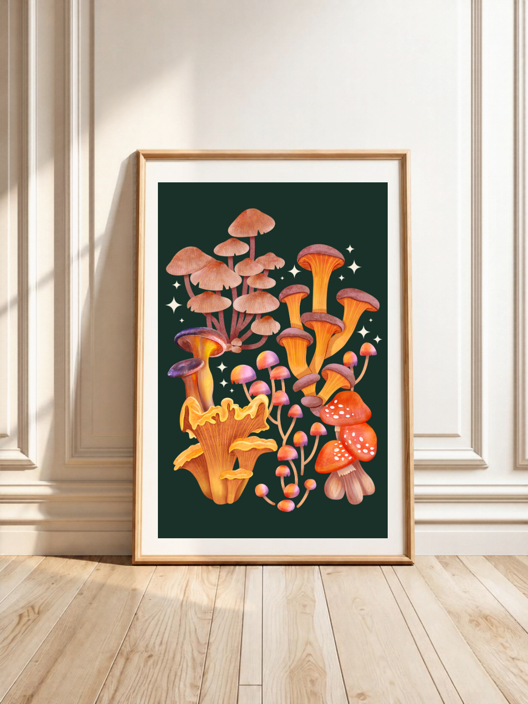 Mushrooms Art Print A4
