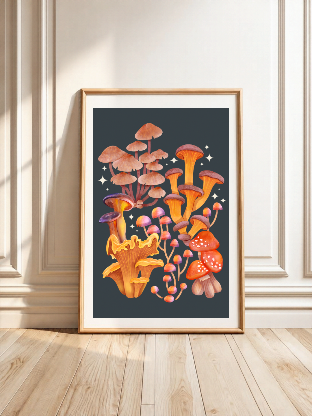 Mushrooms Art Print A4