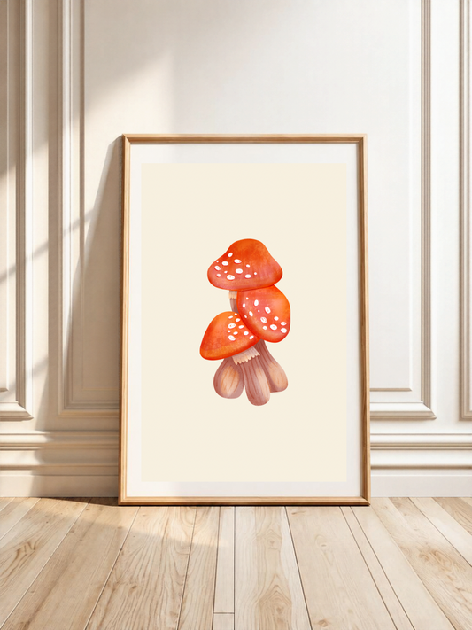 Mushroom Art Print A4