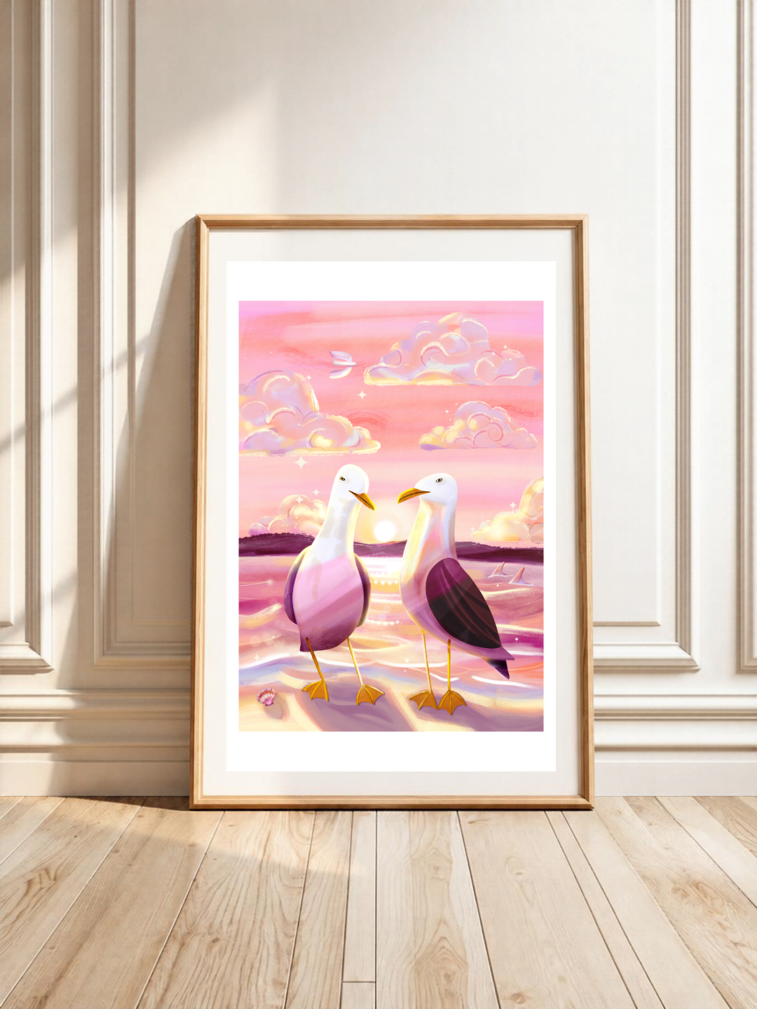 Seagulls Art Print A4