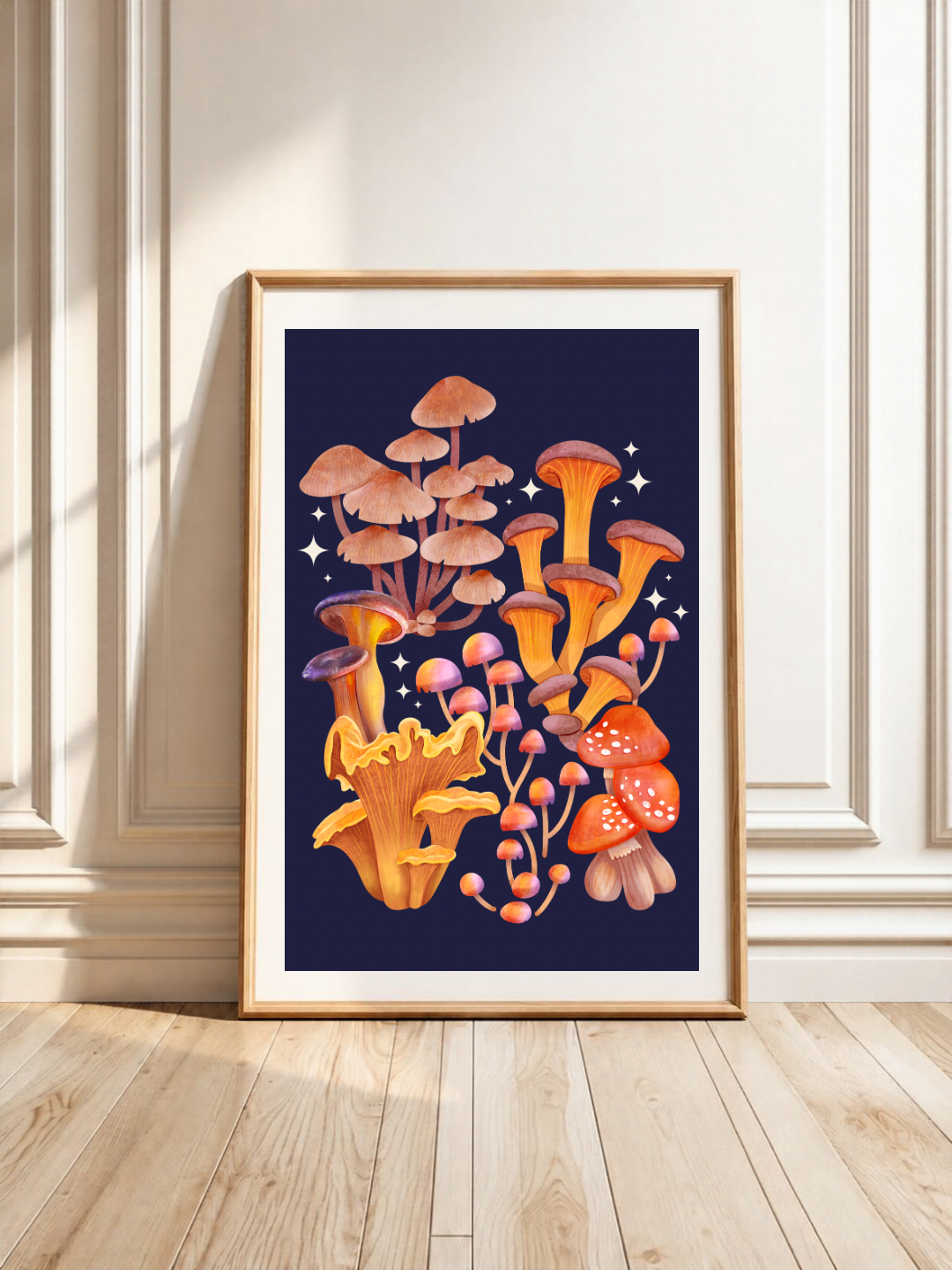 Mushrooms Art Print A4